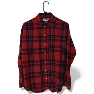 🌹Old Navy Red and Blue Plaid Casual Shirt